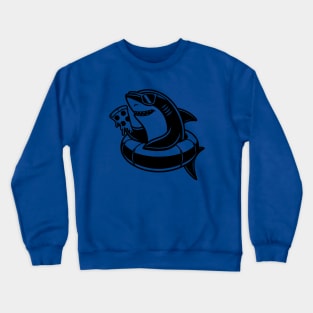 Shark Eating Pizza Crewneck Sweatshirt